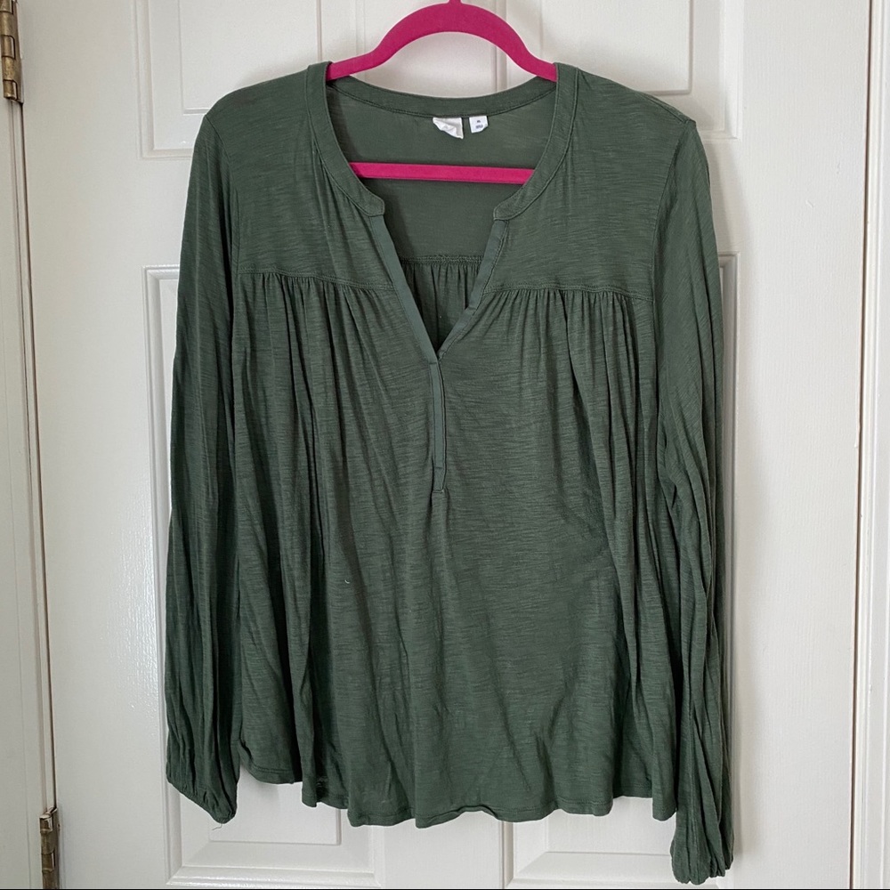 Army green Gap blouse